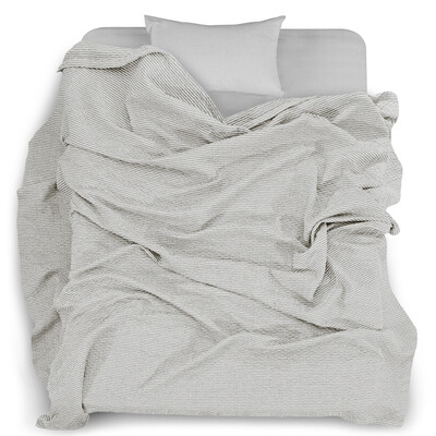 

Sanli cotton Korean striped towel was Lingge suture air conditioning blanket home office lunch break four seasons general blanket double 200 × 230cm generation color
