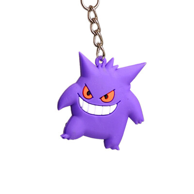

Pocket Monsters 3D Pokemon Cartoon PVC Keychain Rubber Figure Keyring Ornament Mini Pendant Pikachu Toy Accessories