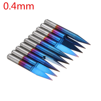 

10pcs 3175mm Blue Coating PCB 3D Milling Cutter 10152025 Degrees Tungsten Carbide V Shape Engraving Bit CNC Router Tool