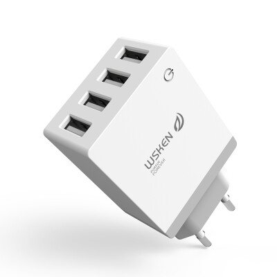 

WSKEN 5V 21A 4-Port Smart USB Charger EU US UK Plug Travel Wall Charger Charging Power Adapter Universal Mobile Phone Tablet Fast