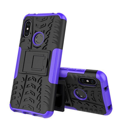 

Fivice Redmi 6 Pro Case TPU anti-fall tire pattern back clip bracket phone case