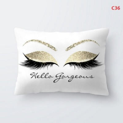 

Glitter Eyelash Lash Cushion Cover Throw Pillow Cases Covers Home Office Decor