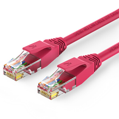 

Win shengwei LC-6005A six network cable pure copper gigabit 8-core twisted pair network jumper 05 m red high-speed finished product network cable Gigabit network cable