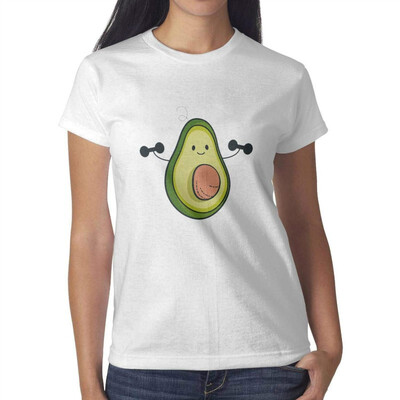 

Melinda Avocado Janpanese Womens White Tshirt Cotton Lovely T-Shirts
