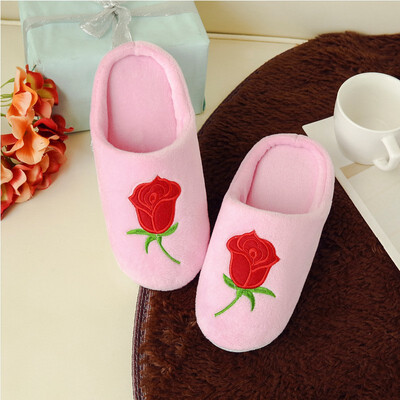 

Rose soft soles cotton indoor slippers