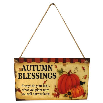 

UpperX Thanksgiving Board Wooden Hanging Indoor Board for Office Festival School Party
