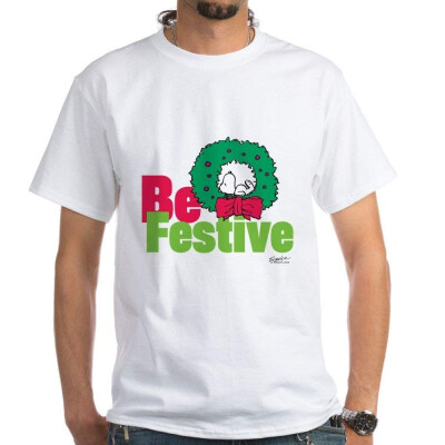 

CafePress Snoopy Be Festive White T-Shirt - 100 Cotton T-Shirt White