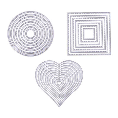 

PH PANDAHALL 1 Bag Silver color Carbon Steel Cutting Dies Stencils