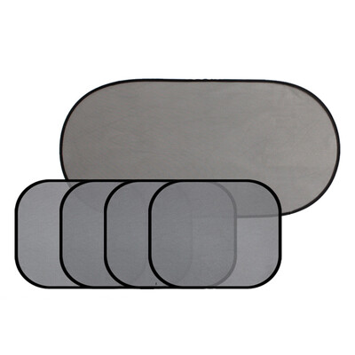 

5pcs Set Car Sun Shade for 4 Sides 1 Rear Window Sunshade Harmful UVSun Protection for Baby Car Window with10 Extra Suction Cups