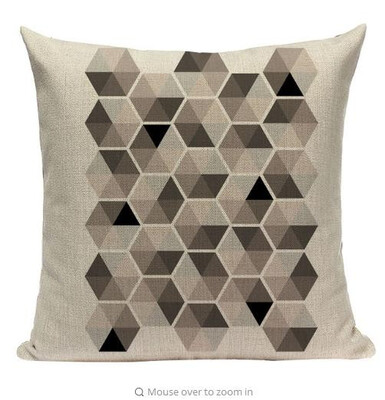 

Geometric Black Blue Cushion Cove Textile Hill Gold Dero Throw Pillows Covers 45Cmx45Cm Square Sofa Bed 3D Throw Pillow Cover