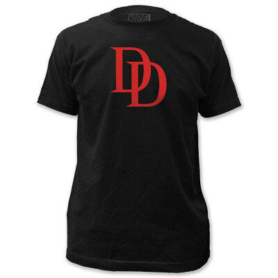 

Daredevil DD The Man Without Fear Logo Adult Black T-Shirt