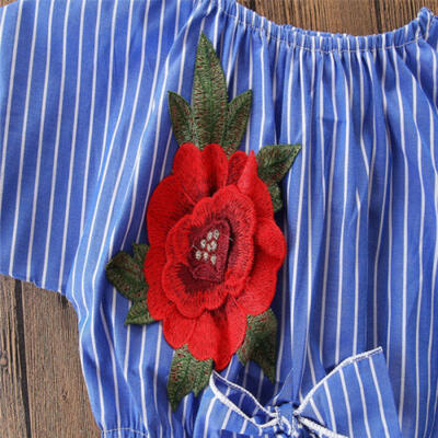 

Toddler Infant Kids Baby Girl 2pcs Off Shoulder Crop topDenim Shorts Pants Set