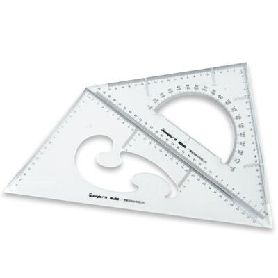 

Wide (GuangBo) 2 to install 35CM right angle triangular ruler + isosceles triangle board content protector stationery CB5635