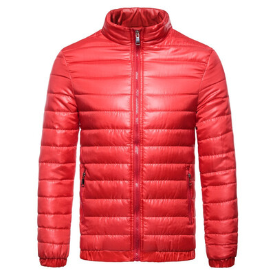 

Mens Fashion Pure Color Stand Collar Long Sleeve Breathable Zipper Casual Slim Warm Coat