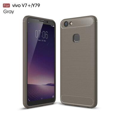 

Fivice Vivo V7 PLUSY79 case Luxury brushed carbon fiber TPU soft shell