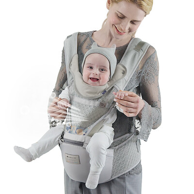 

Babycare baby carrier breathable front hug baby waist stool with Jingdong special 9810 glacier blue
