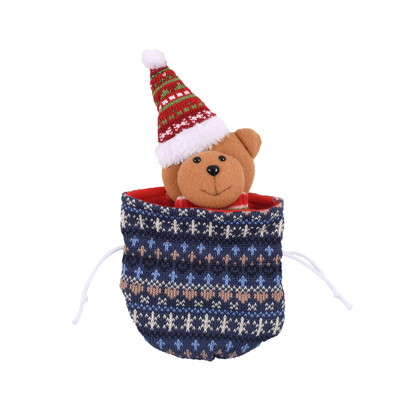 

New&new fine art Christmas apple bag gift bag handbag Christmas Eve Christmas decoration supplies creative small gift bag scene layout supplies bears