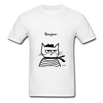 

Angry Cat is Terribly French Mens T-Shirt