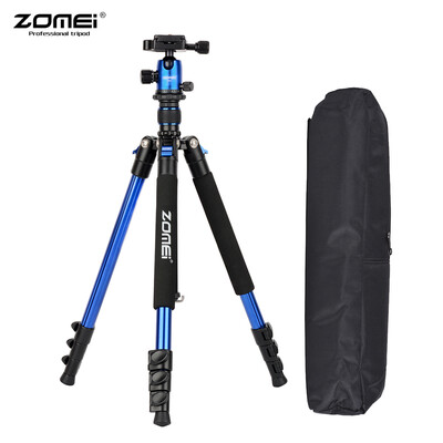 

ZOMEI Q555 63 Inch Lightweight Aluminum Alloy Travel Portable Camera Tripod with Ball Head Quick Release Plate Carry Bag for Can