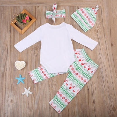 

Toddler Newborn Baby Infant Boy Girl Deer Romper Jumpsuit Pants Hat Outfits US