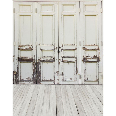 

White Door Photo Backdrop 57FT Vinyl Fabric Cloth Digital Printing Photo Background s-2249