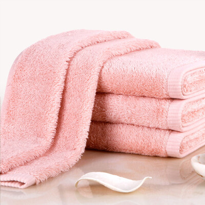 

Montagut towel home textiles Xinjiang long-staple cotton face towel thick water durable durable P pink 140g 34 75cm