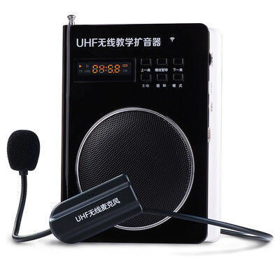 

Hyundai HYUNDAI H90 UHF wireless loudspeaker square level sound FM stereo radio U disk TF card play teaching black