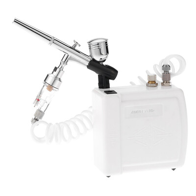 

Meterk New 110-240V Professional Gravity Feed Dual Action Airbrush Air Compressor Kit for Art Painting Makeup Manicure Craft Cake