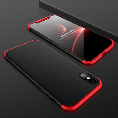 

Goowiiz Phone Case For Iphone XXsXs MaxXR Fashion Color collision 360 Degree Coverage PC Full Protection