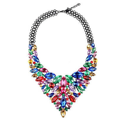 

New Fashion Pendant Chain Crystal Choker Chunky Statement Necklace Jewelry UK