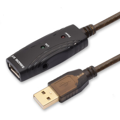 

SAMZHE FD-05U Project-level USB20 AM-AF extension cable data cable extender Built-in super chip with DC power supply interface 5 meters