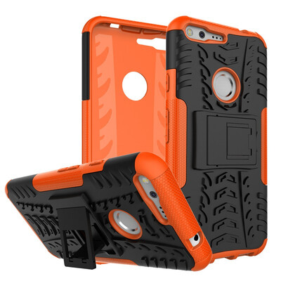 

Fivice Google Pixel XL Case TPU anti-fall tire pattern back clip bracket phone case