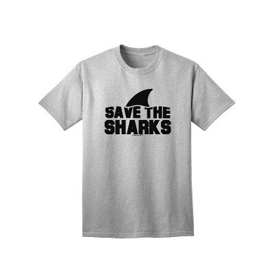 

TooLoud Save The Sharks - Fin Adult T-Shirt