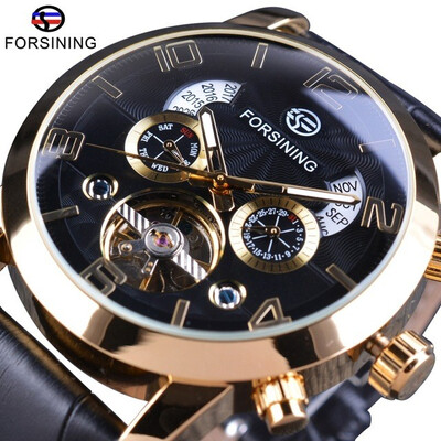

Relogio Masculino New Men Watches Dress Wrist Mechanical Watches Luxury Top Brand FORSIINING Automatic Flying Tourbillon Watches