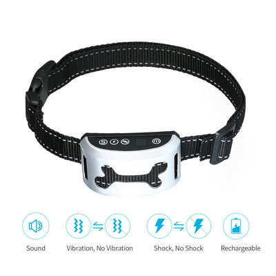 

Bark Collar Rechargeable Anti-Barking Collar with BeepVibrationHarmless Shock Modes for Stop Small Medium Large Dogs Barking