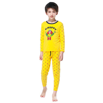 

Red beans (Hodo) boys underwear suit big children autumn and winter Qiu Qiu Qiu HD6013 yellow 140