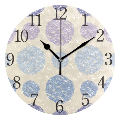 

Wall Clock Arabic Numerals Design Polka Dot Round