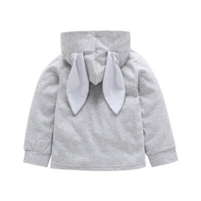 

Baby Girl Kids Cute Rabbit Ear Bunny Hoodie Coat Jacket Outwear Snowsuit Clothes