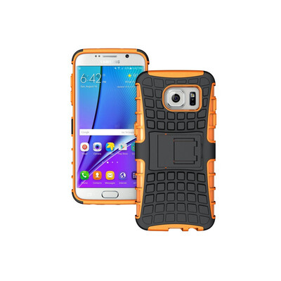 

Fivice Samsung S7 edge Case TPU anti-fall tire pattern back clip bracket phone case