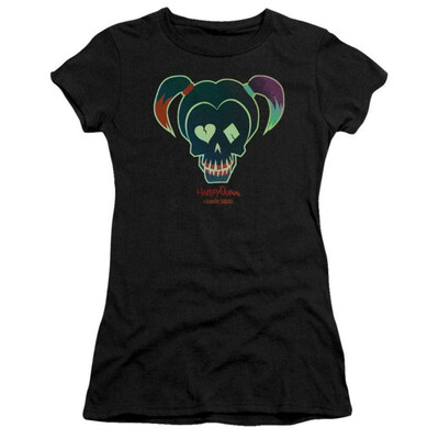 

Suicide Squad Harley Quinn Harleys Skull Juniors Babydoll T-Shirt