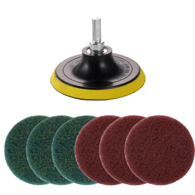 

Electric Drill Self-adhesive Disc 10MM Shaft Scouring Pad Fiber Wheel Cleaning Tool