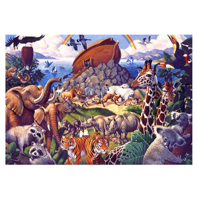 

UpperX DIY 5D Diamond Painting Noahs Ark Animal Group Diamond Mosaic Cross Stitch Diamond Embroidery Full Rhinestones Xmas Gift