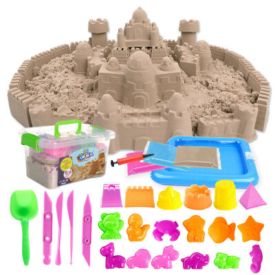 

Pei Pei Le (PEIPEILE) Caisha children's handmade toys DIY clay sand every household toys 5 pounds sand color