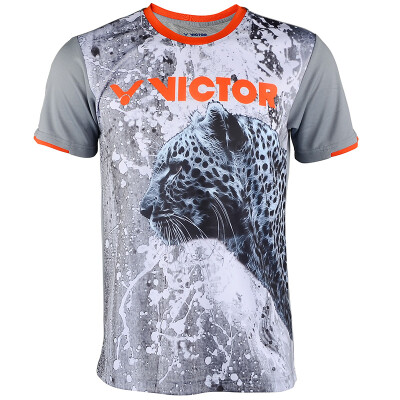 

WACKER Victor Victory Badminton Men & Women Casual Sportswear Short Sleeve T-6040  Black