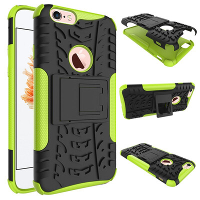 

Fivice iPhone 66S Case TPU anti-fall tire pattern back clip bracket phone case