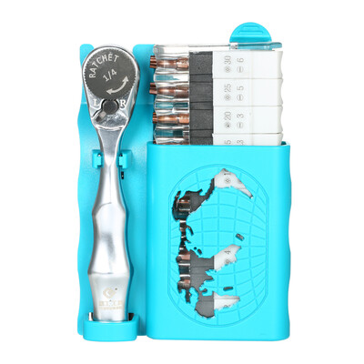 

PENGGONG 12pcs Mini Ratchet Wrench Close Quarter Ratcheting Screwdriver Double Ended Bit Set with Philips Slotted Hexagon Torx Bit