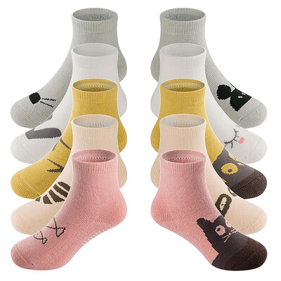 

LifeWheel 5 Pairs Unisex Anti-Slip Warm Winter Terry Socks for Baby 0-3yrs