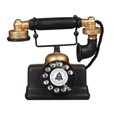 

UpperX Industrial Loft Retro Rotary Phone Model Crafts Decoration Shop Cafe Living Room Showcase Decoration Decoration Shoot Props