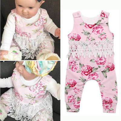 

AU NEW Infant Baby Girl Floral Lace Romper Bodysuit Jumpsuit Outfit Kids Clothes