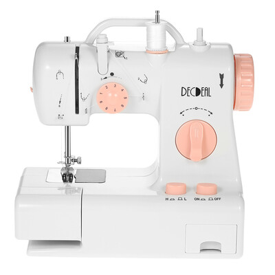 

Decdeal Multifunctional Electric Household Sewing Machine 2 Speed Adjustment with Light Foot Pedal AC100-240V